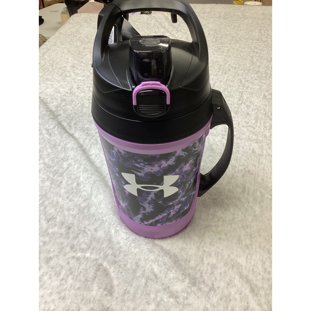 Under Armour UA Playmaker 64 oz Insulated Water Jug Purple Black Marble Camo